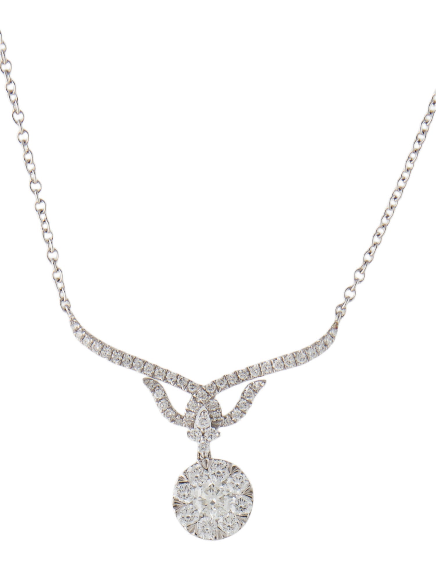 Necklace 14K 1.10ctw Diamond Pendant Necklace