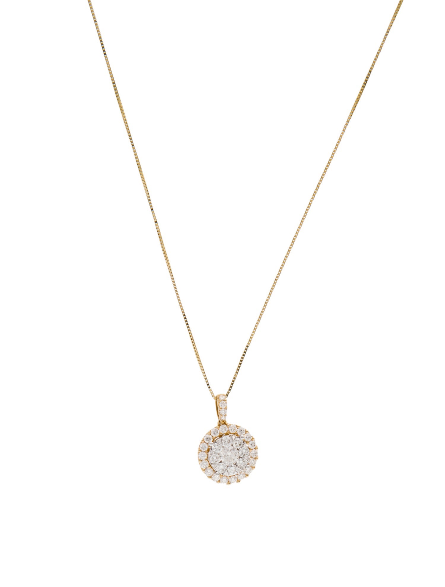 Necklace 14K 1.00ctw Diamond Pendant