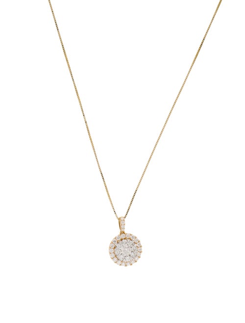 Necklace 14K 1.00ctw Diamond Pendant Necklace