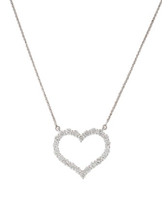 Necklace 14K 1.51ctw Diamond Heart Pendant Necklace