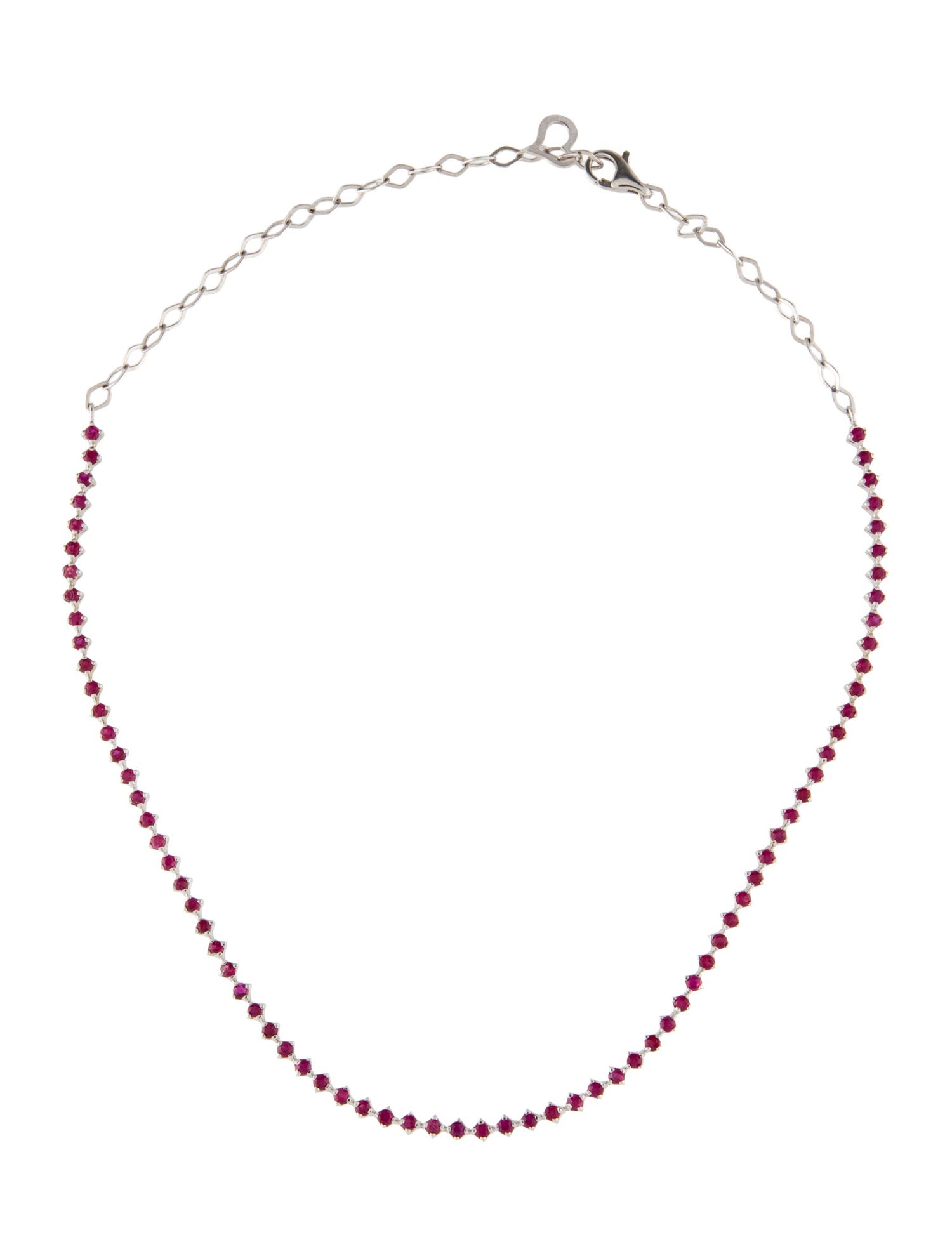 Necklace 14K 1.56ctw Ruby Choker