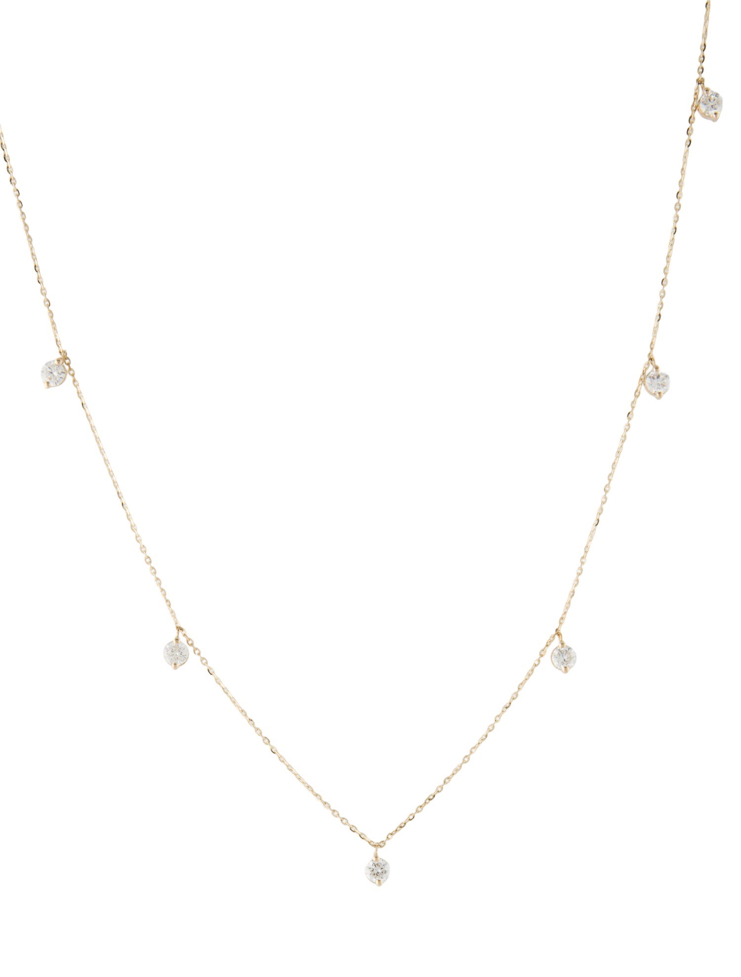 Necklace 14K Diamond Station Necklace