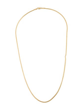 Necklace 14K Round Snake Chain Link Necklace