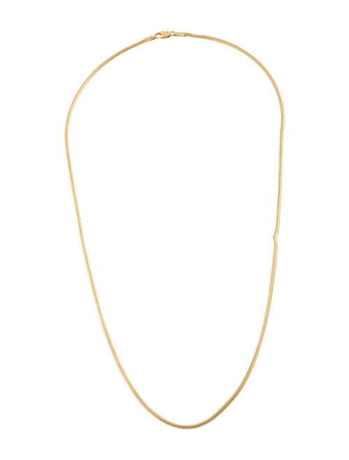 Necklace 14K Round Snake Chain Link Necklace
