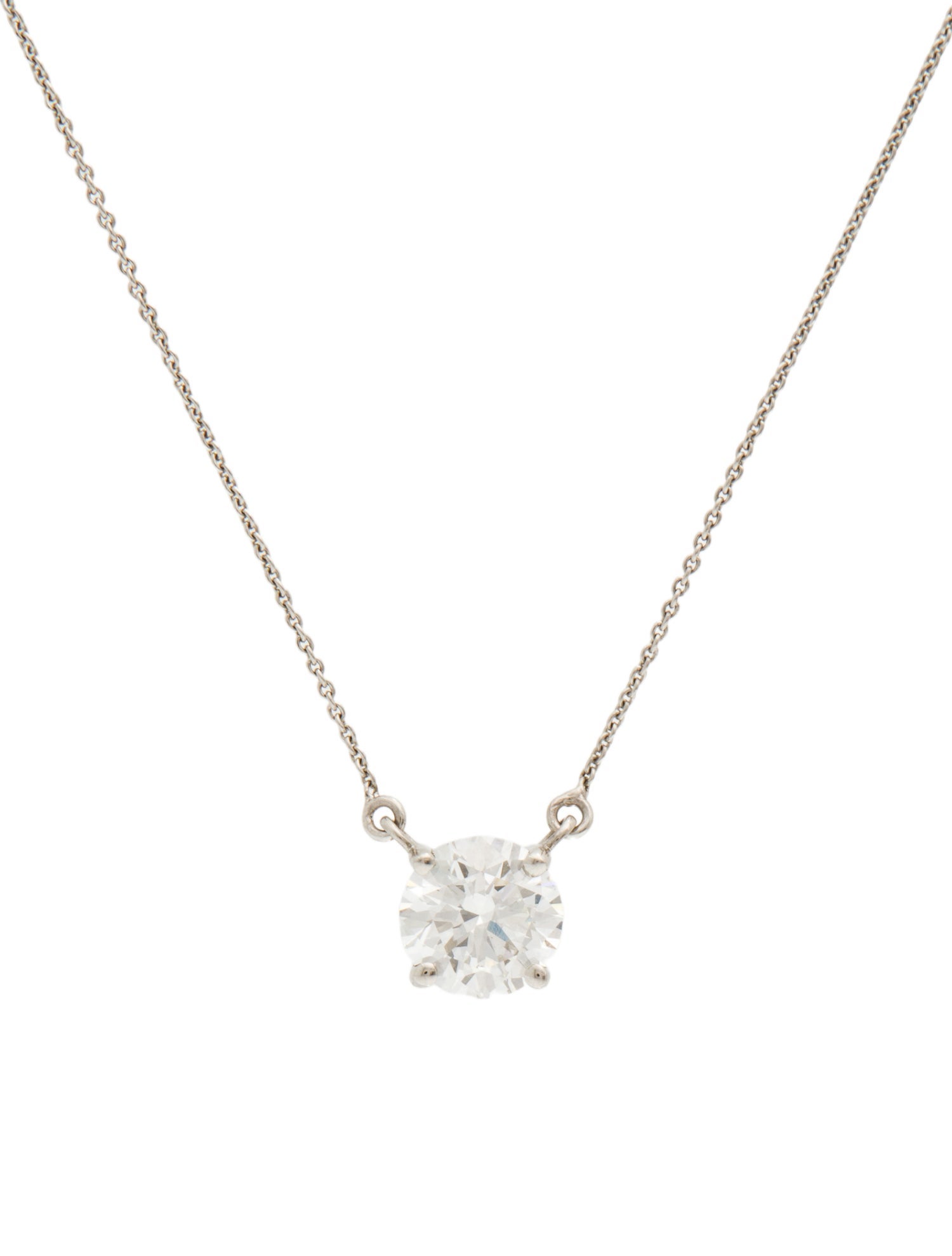Necklace Platinum 3.08ct Lab-Grown Diamond Solitaire Pendant Necklace