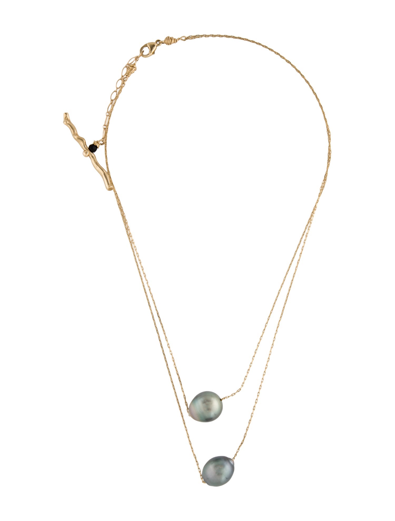 Necklace Simon Alcantara 14K Pearl & Onyx Double Strand
