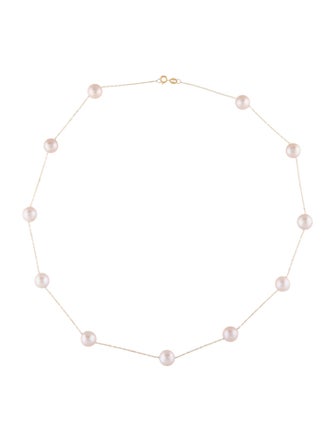 Necklace 18K Pearl Station Necklace