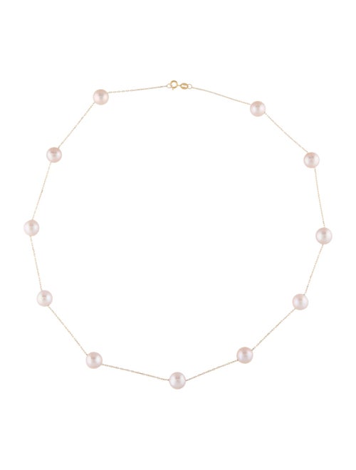 Necklace 18K Pearl Station Necklace