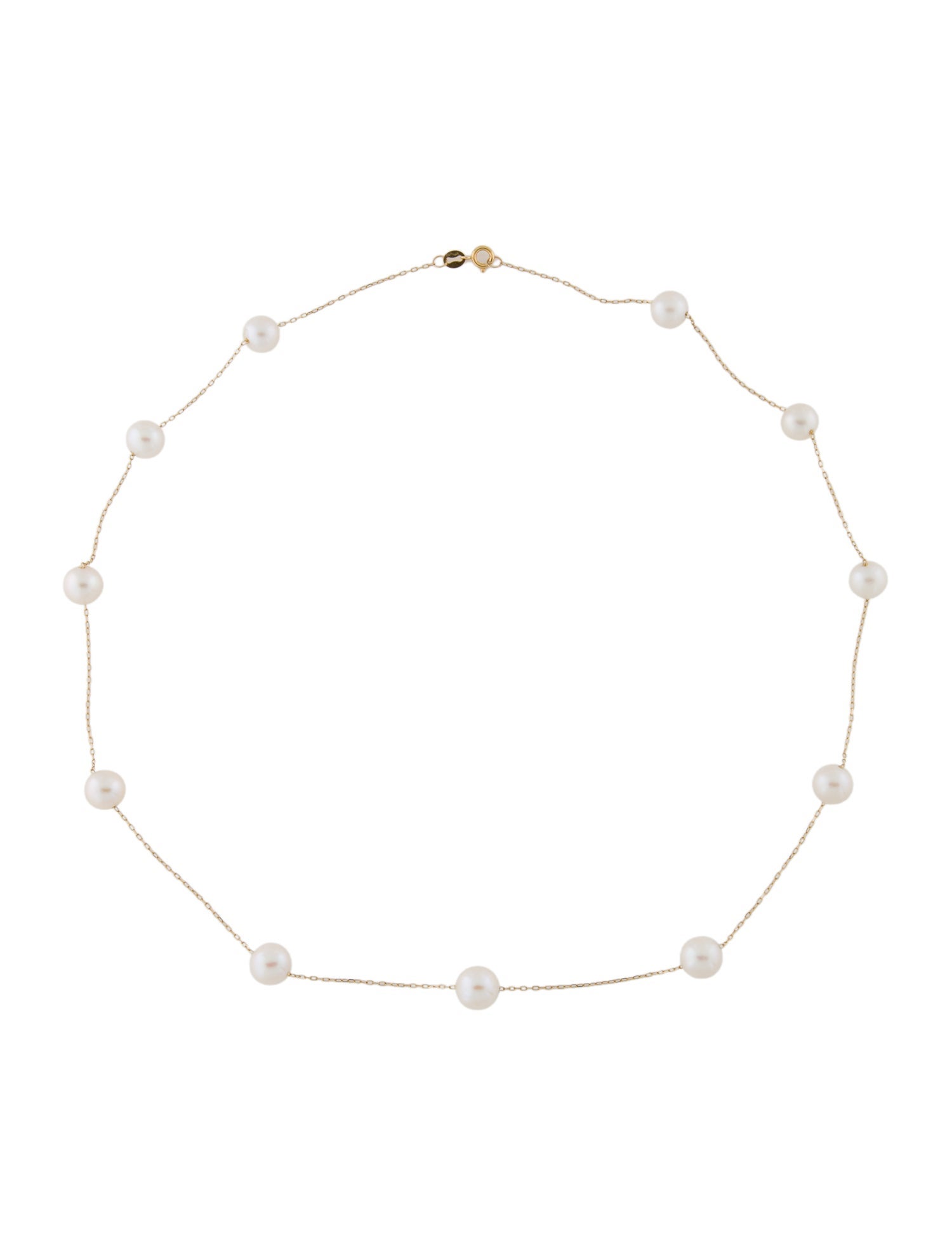 Necklace 18K Pearl Station