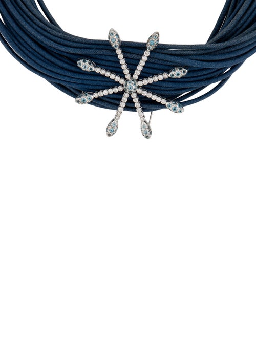 Necklace 18K Topaz & Diamond Multi Strand Necklace