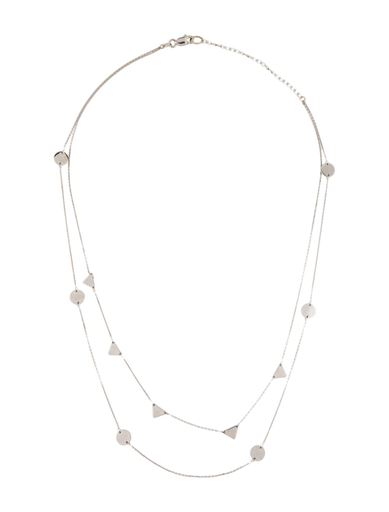 Necklace 14K Double Strand Station