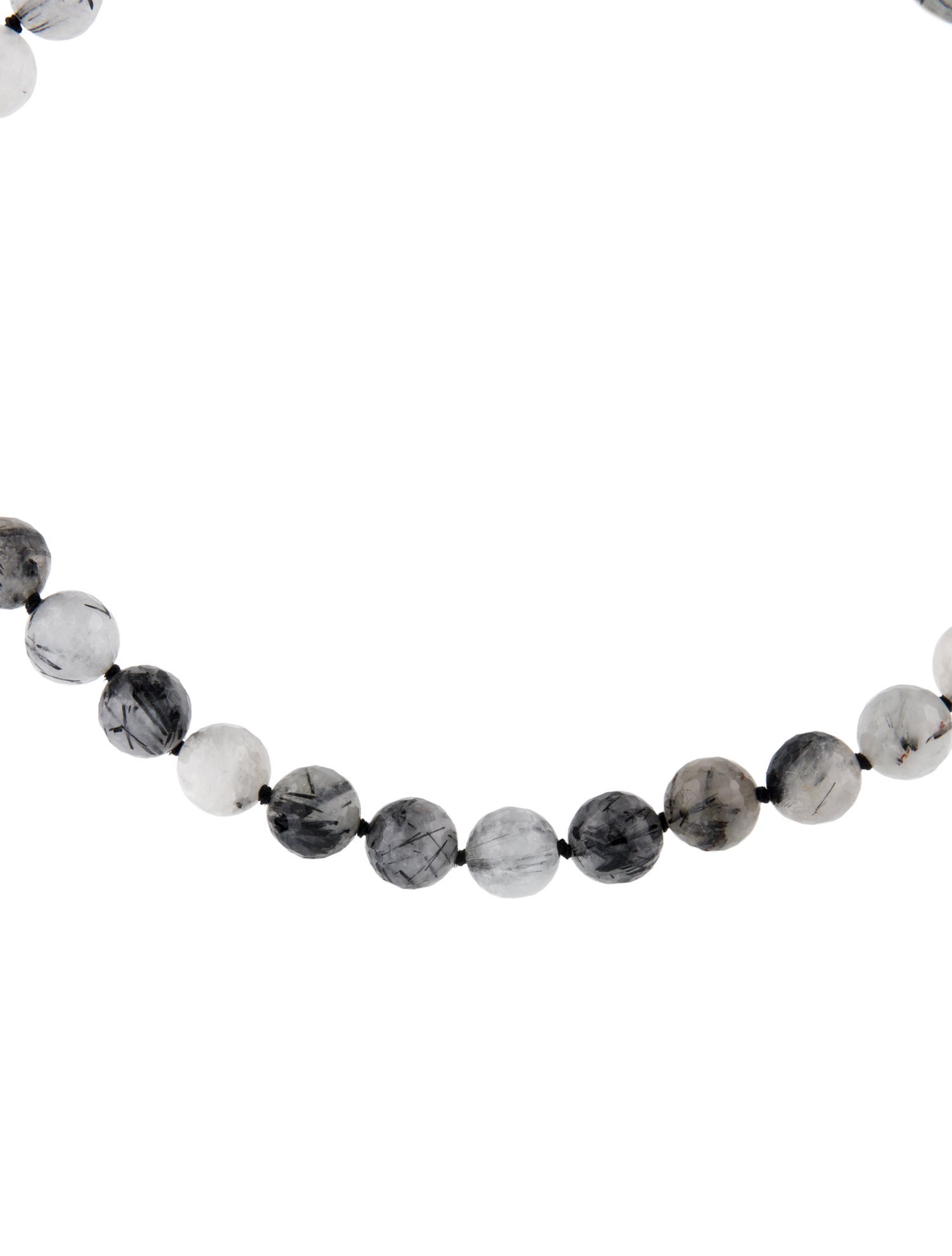 Necklace 14K Tourmalinated Quartz Bead