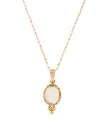 Necklace 14K Opal Pendant Necklace