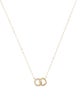 Necklace 14K Diamond Interlocking Circle Pendant Necklace
