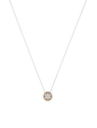 Necklace 18K Diamond Cluster Pendant Necklace