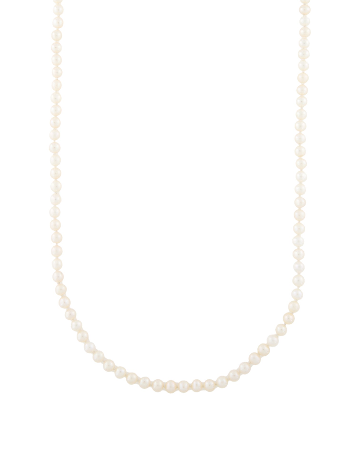 Necklace 18K Pearl Bead Strand Necklace