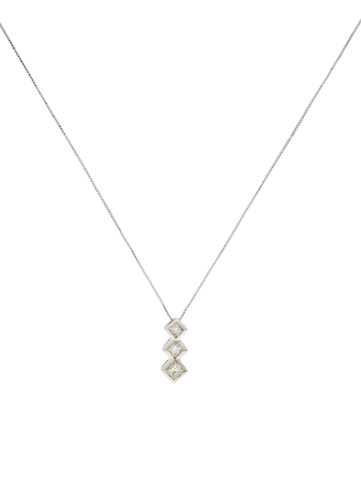 Necklace 14K Diamond Drop Pendant Necklace