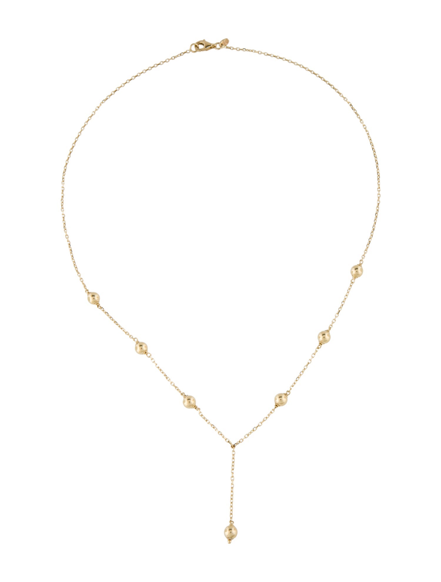 Necklace 14K Ball & Chain Lavalier