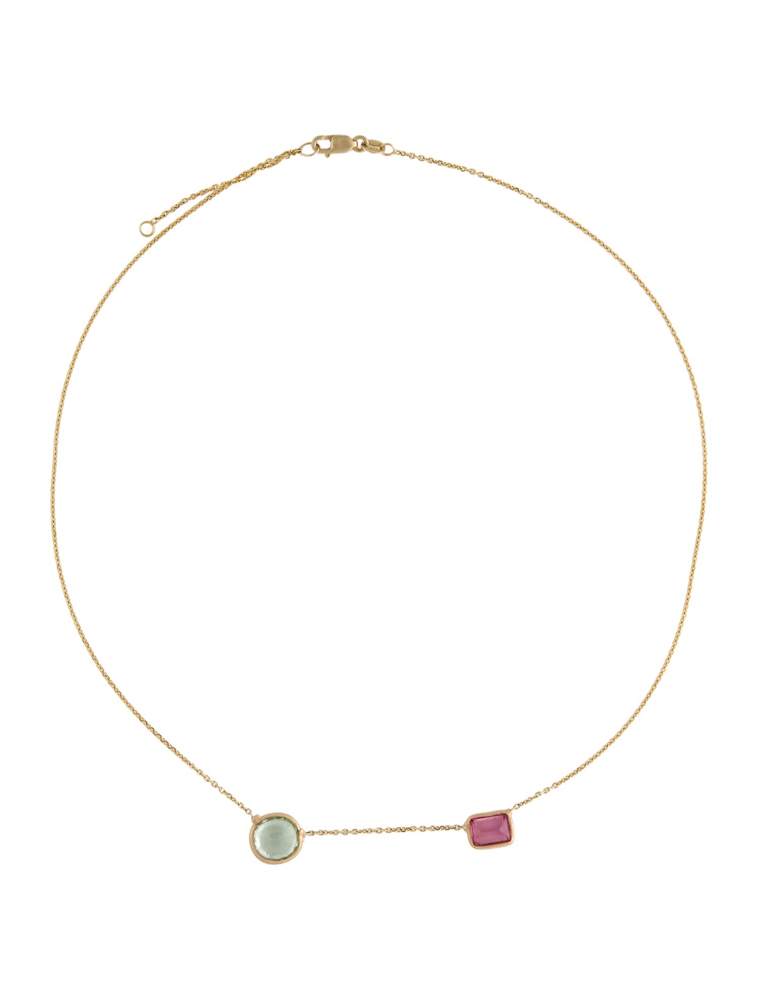 Necklace 14K Tourmaline Station Necklace