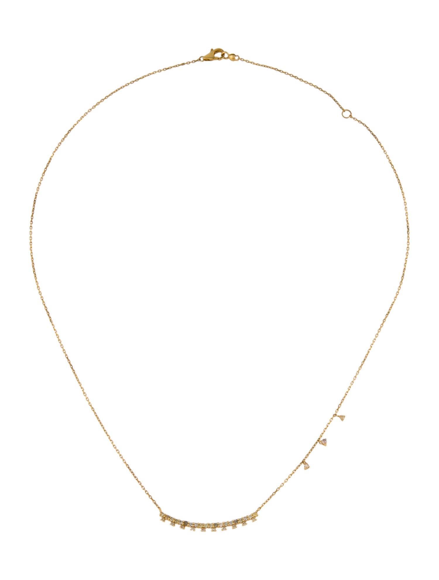 Necklace 14K Diamond Arc Pendant Necklace