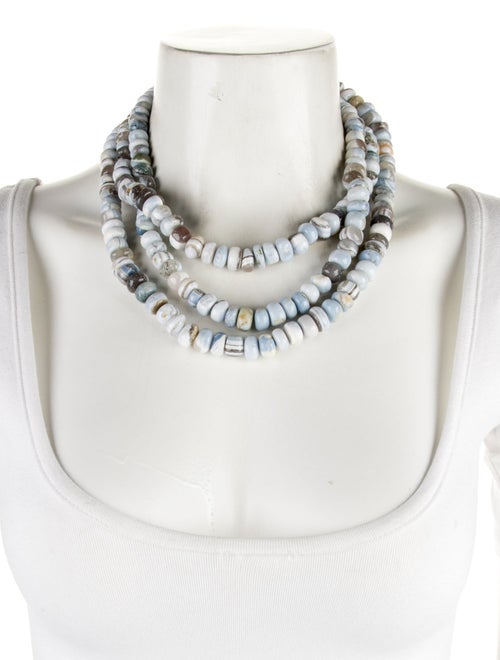 Necklace 14K Opal Multi Strand Bead Necklace