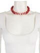Necklace 14K Pearl Bead & Dyed Coral Necklace