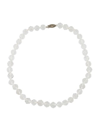 Necklace 14K Quartz Bead Strand Necklace