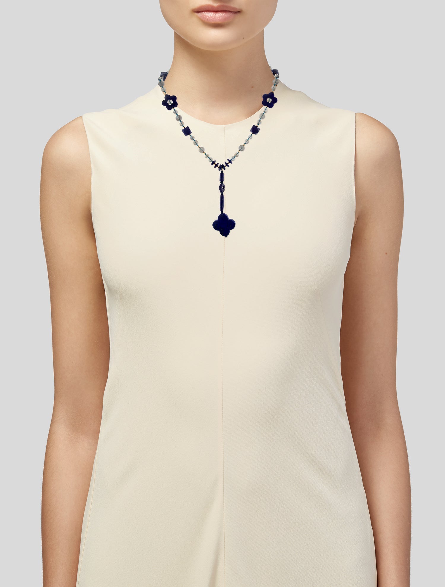 Necklace Lapis Lazuli & Moonstone Bead