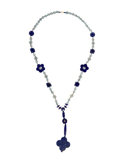 Necklace Lapis Lazuli & Moonstone Bead Necklace