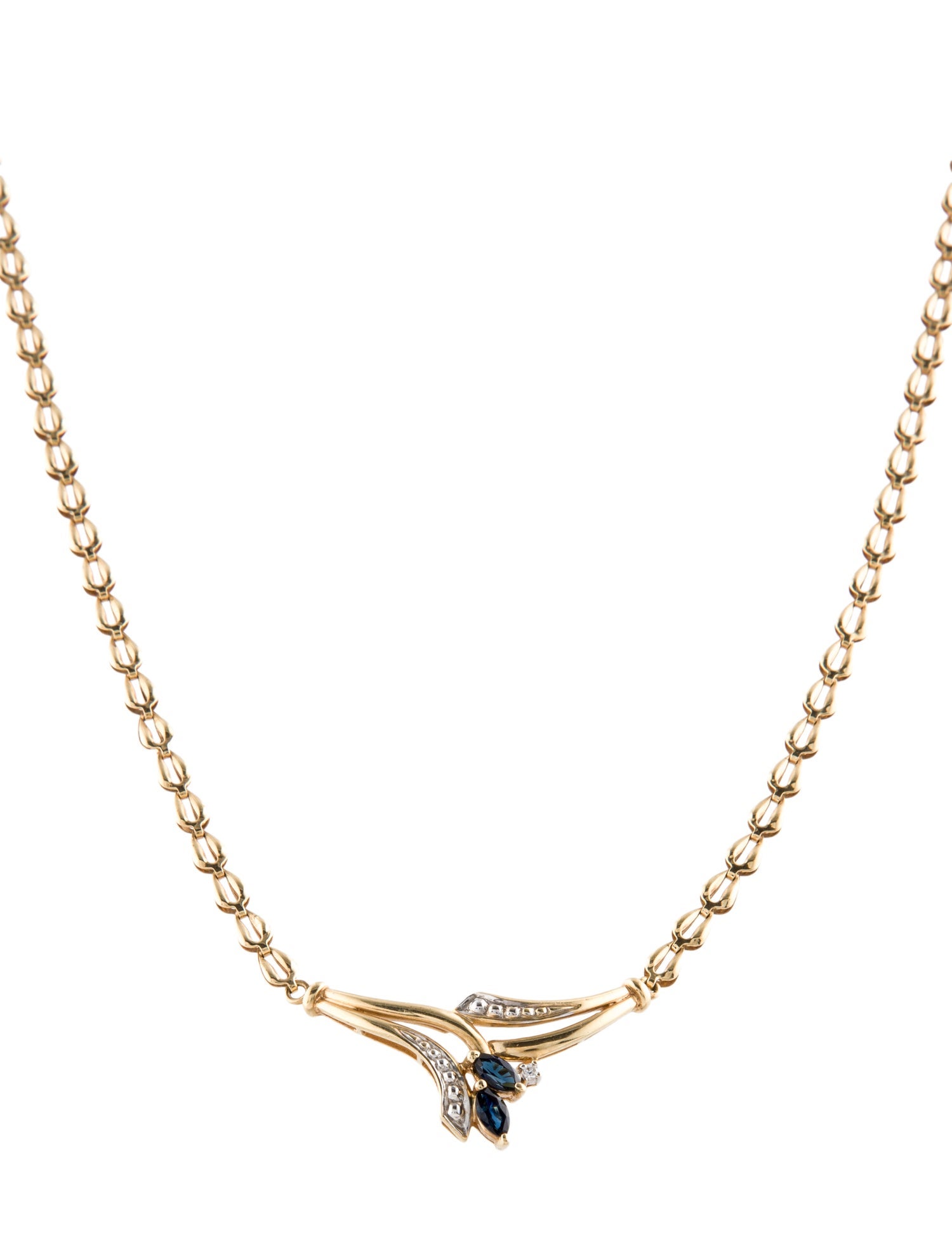 Necklace 14K Sapphire & Diamond Collar Necklace