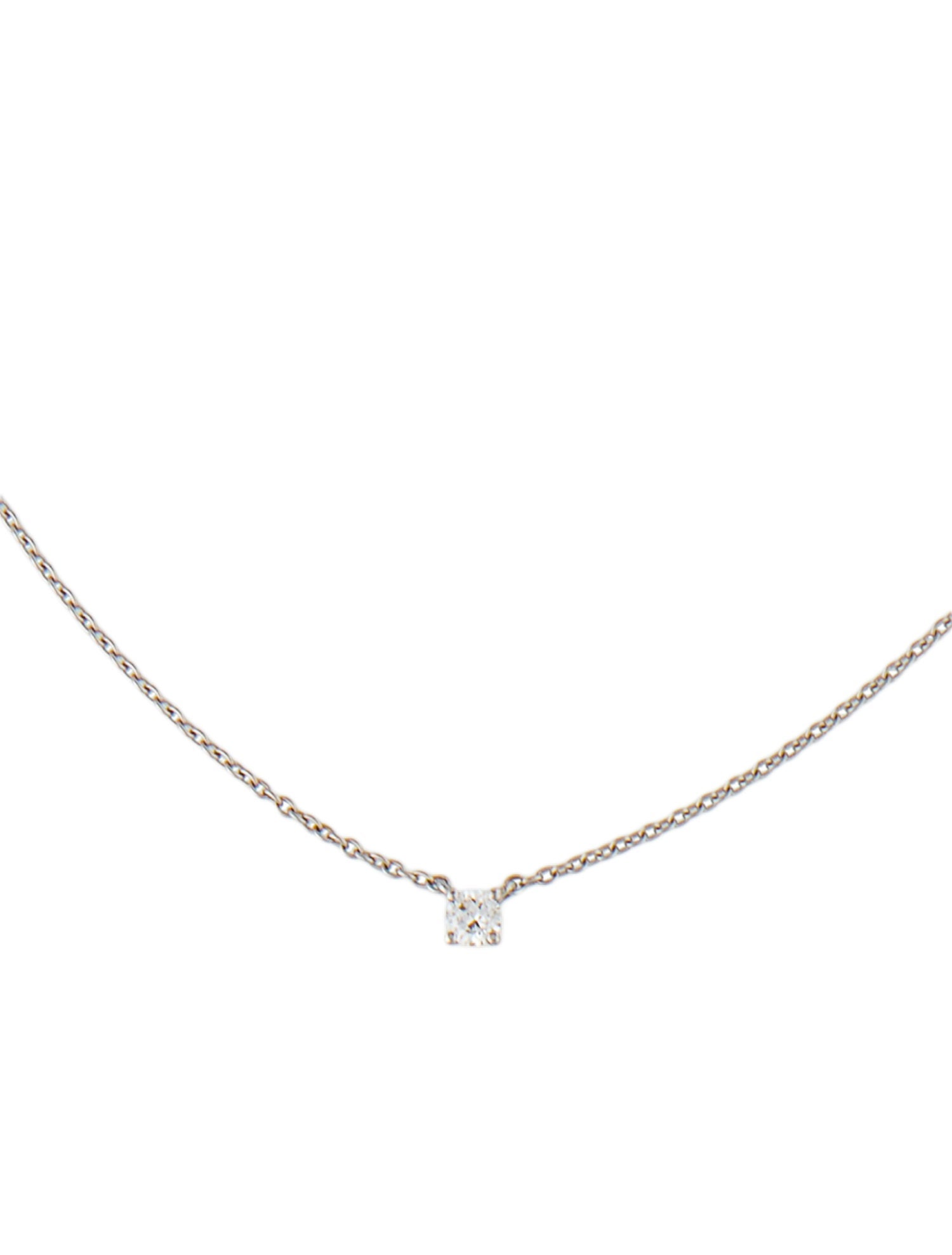 Necklace 14K Diamond Choker Solitaire