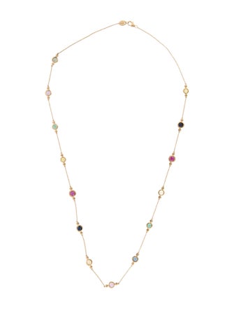 Necklace 14K Multistone Station Necklace