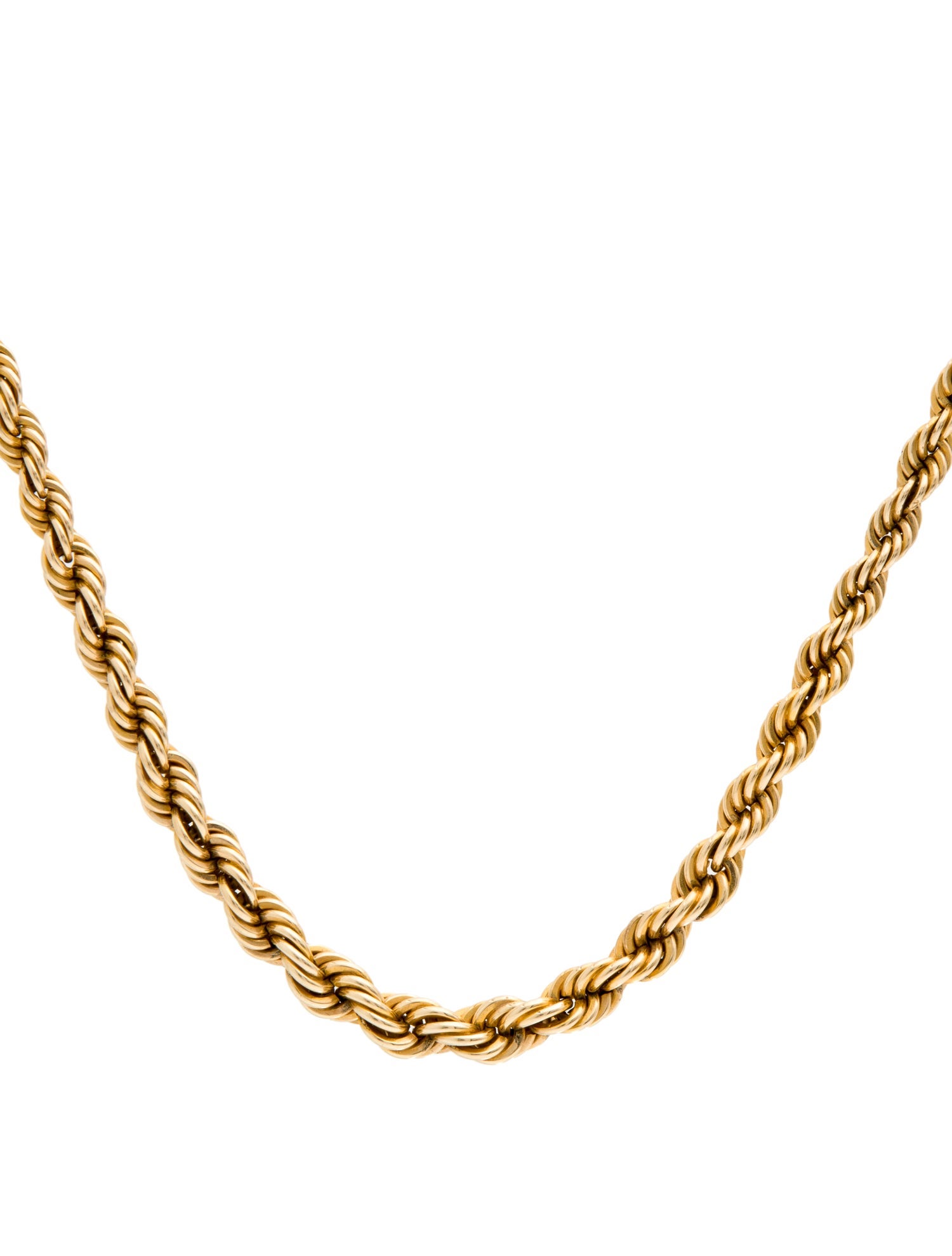 Necklace 14K Graduated Rope Chain