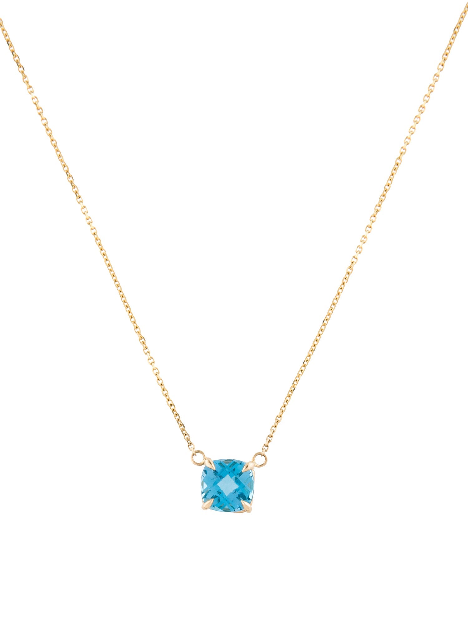 Necklace 14K Topaz Pendant Necklace