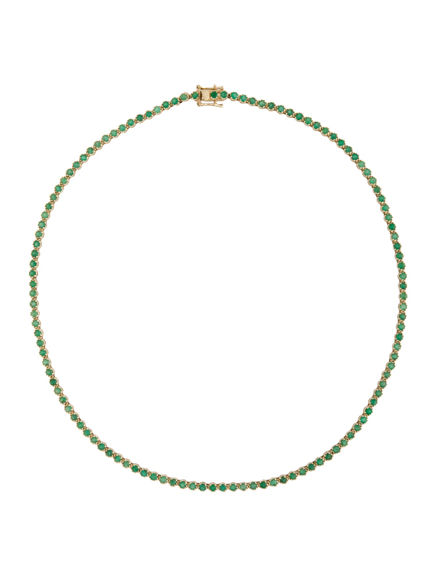 Necklace 14K 4.16ctw Emerald Collar