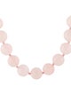 Necklace 14K Rose Quartz Bead Strand Necklace