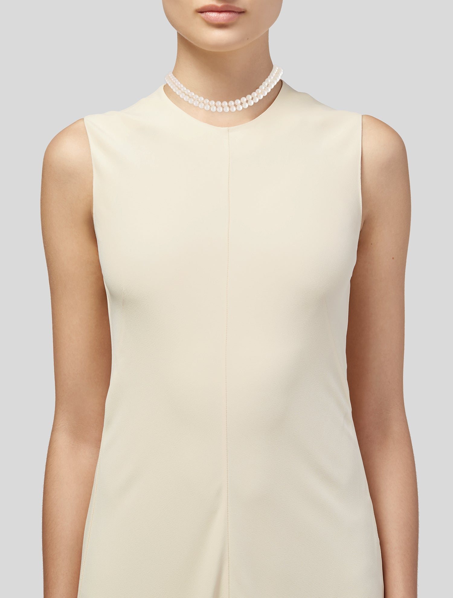 Necklace 14K Pearl & Diamond Double Strand
