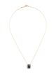 Necklace 14K 1.10ct Sapphire & Diamond Pendant Necklace