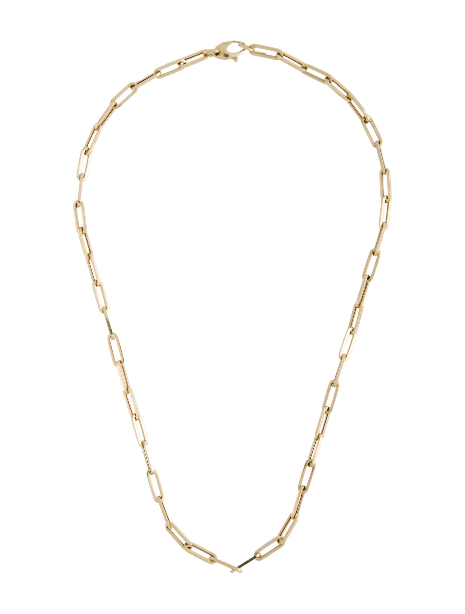 Necklace 14K Paperclip Link Chain Necklace