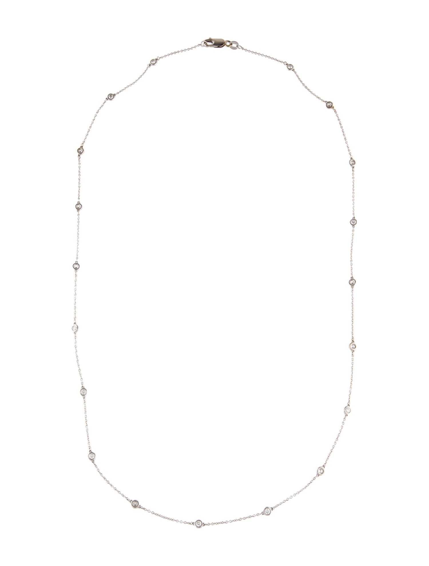 Necklace 14K 1.14ctw Diamond Station Necklace