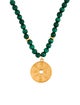 Necklace 24K Malachite Bead Strand Pendant Necklace