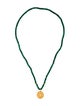 Necklace 24K Malachite Bead Strand Pendant Necklace