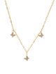 Necklace 14K Diamond Triple Butterfly Station Necklace