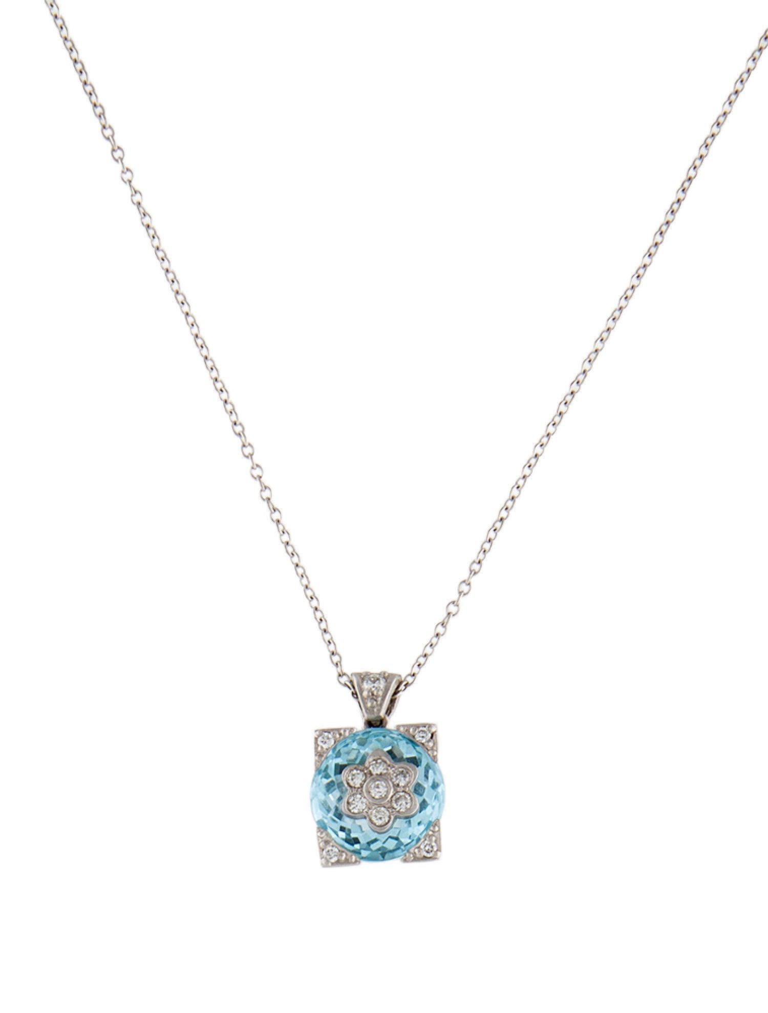 Necklace Scott Colee 18K Topaz & Diamond Pendant