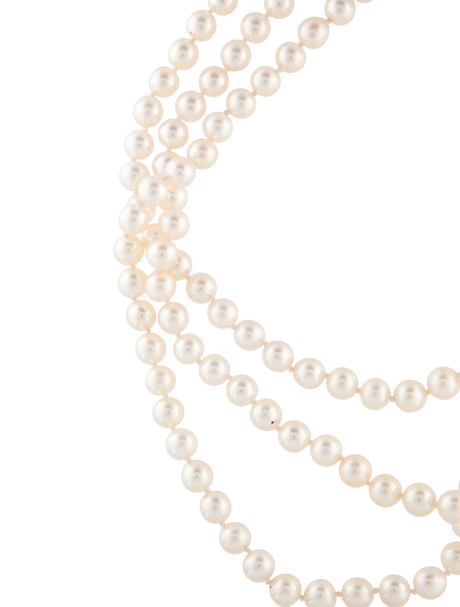 Necklace 18K Pearl Multistrand Choker