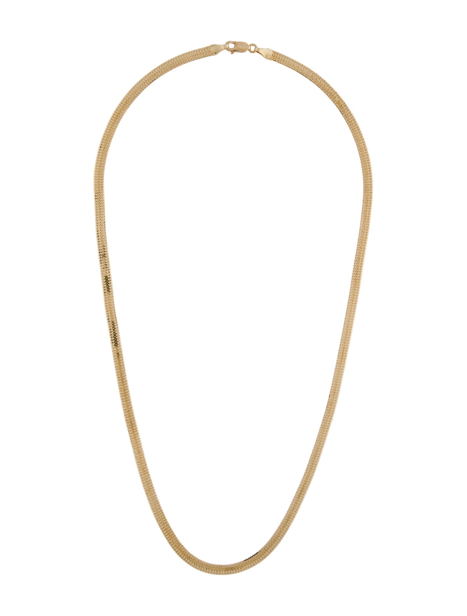 Necklace 14K Flat Link Chain Necklace