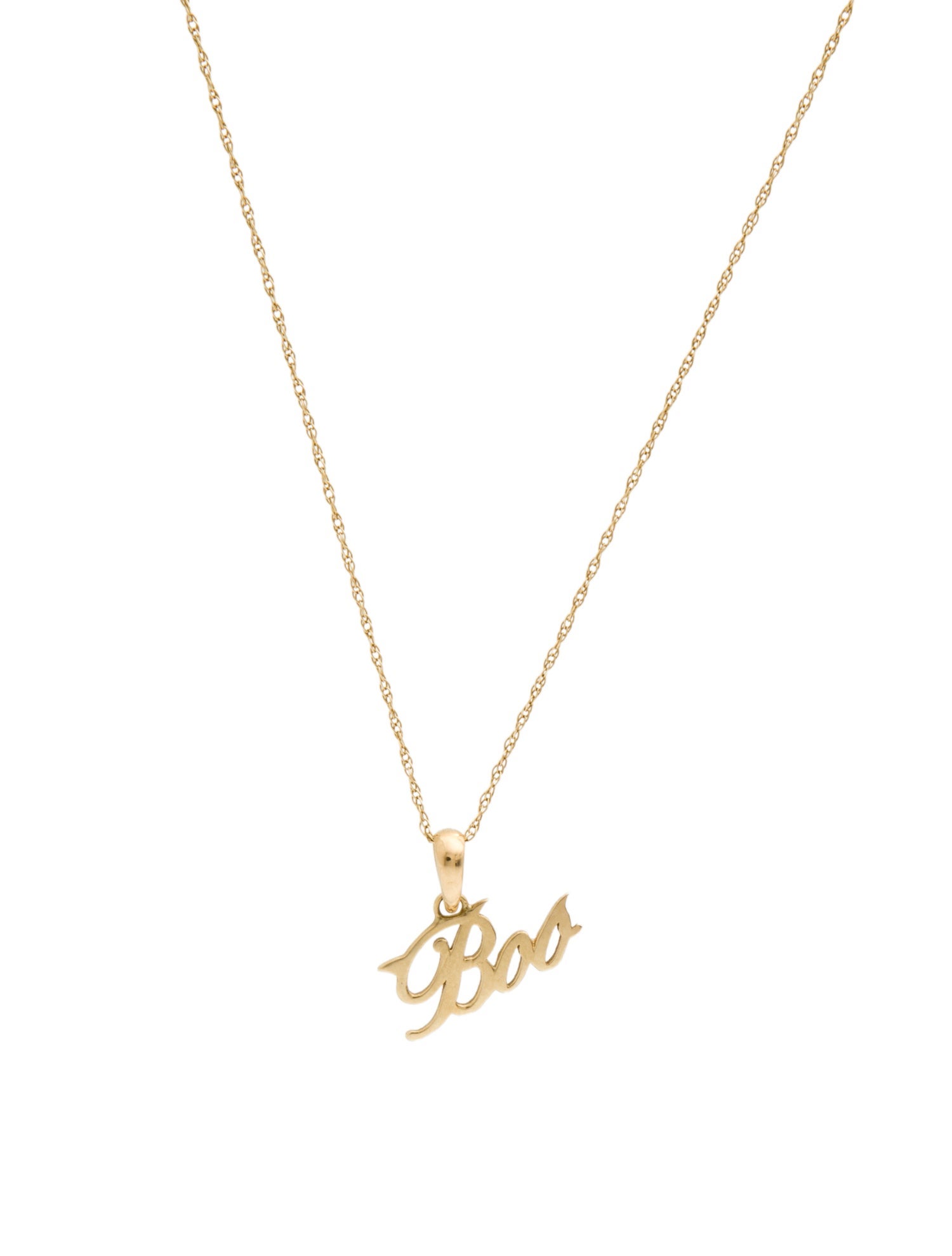 Necklace 'Boo' Nameplate Pendant Necklace