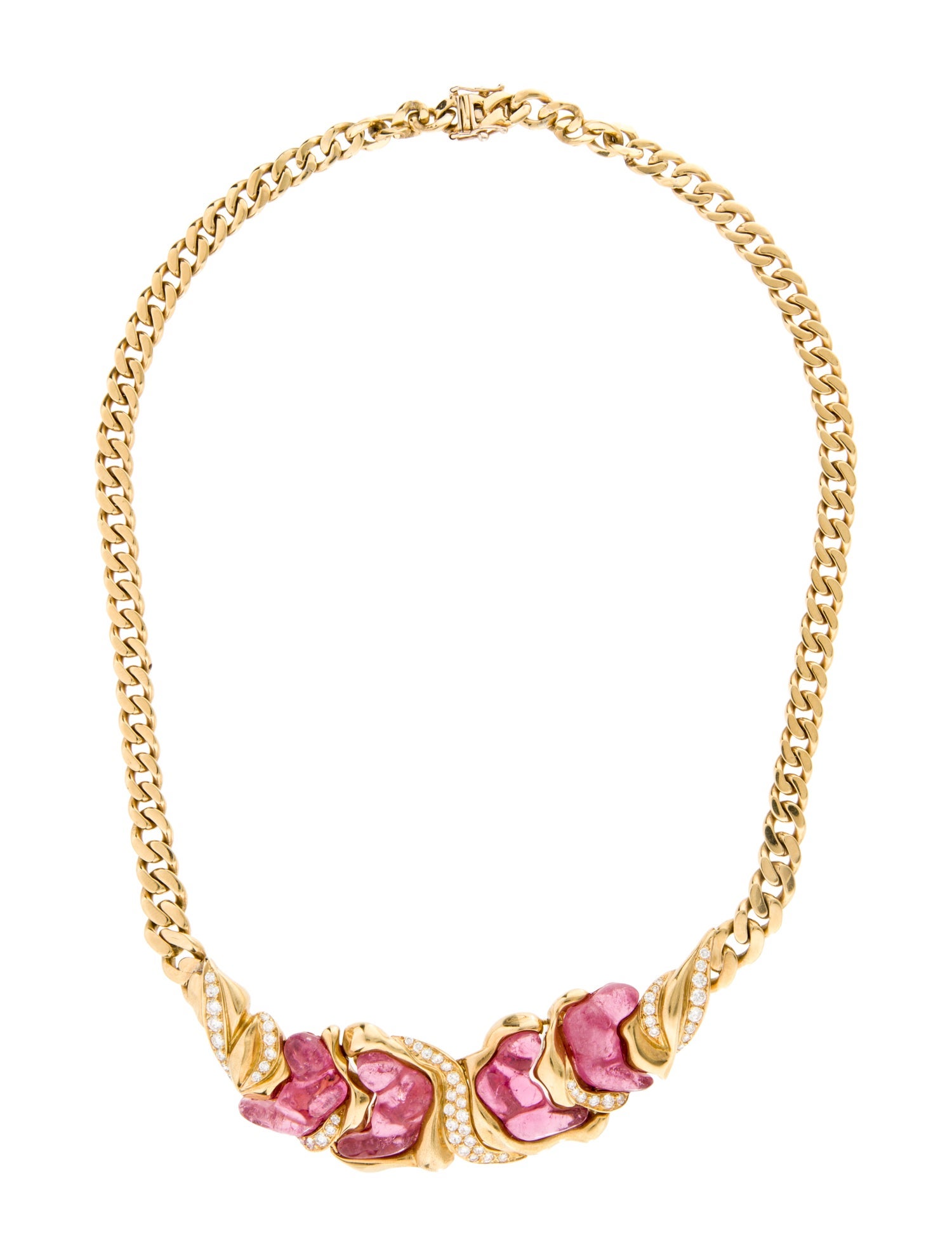 Necklace Ansuini 18K Tourmaline & Diamond Pendant