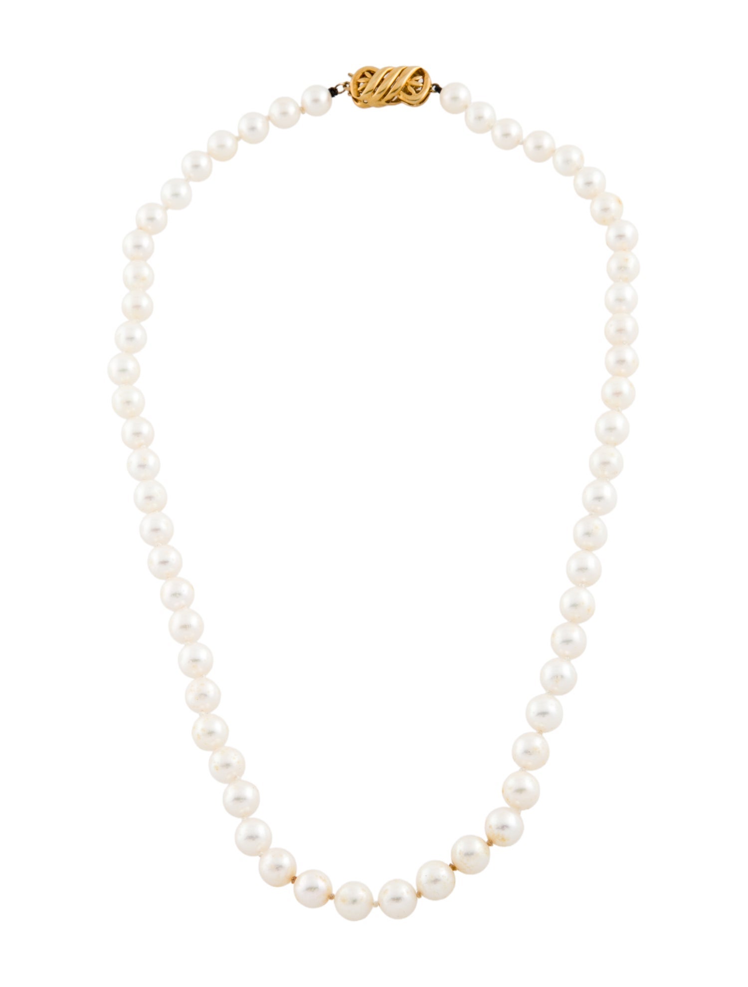 Necklace 18K Pearl Bead Strand