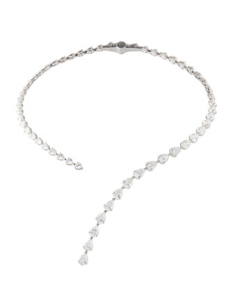 Necklace 14K 30.50ctw Lab-Grown Pear Diamond Open Collar Necklace